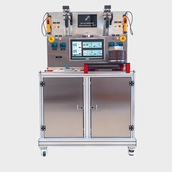 Dual-well HPHT ageing bench with touchscreen control