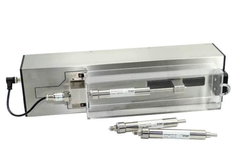 800 bar high-pressure syringe driver, transparent cover and spare syringes