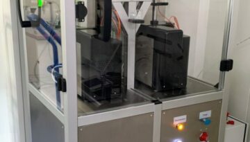 High-precision osmosis test bench designed by IRIAN MECATRONICS for BRGM to study liquid flow in argillite (claystone) samples.