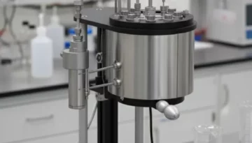 High-pressure laboratory reactor 550 bar and 250°C designed by Irian Mecatronics for the study of rock samples in Super duplex.