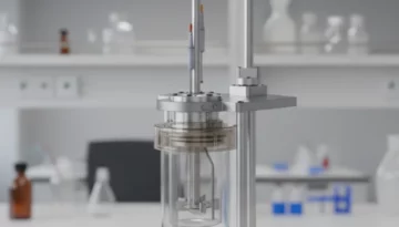 3D model of the 100 bar CSTR reactor designed for bioprocess research.