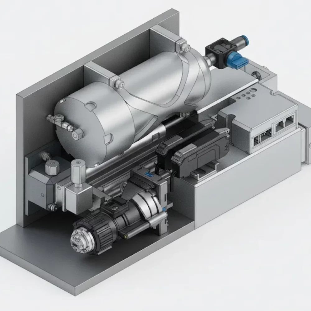 IRIAN MECATRONICS 300 bar precision pump module for microgravity research.