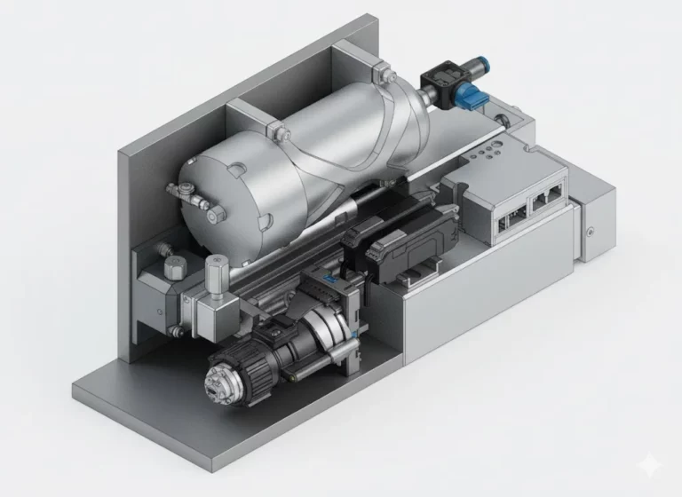 IRIAN MECATRONICS 300 bar precision pump module for microgravity research.