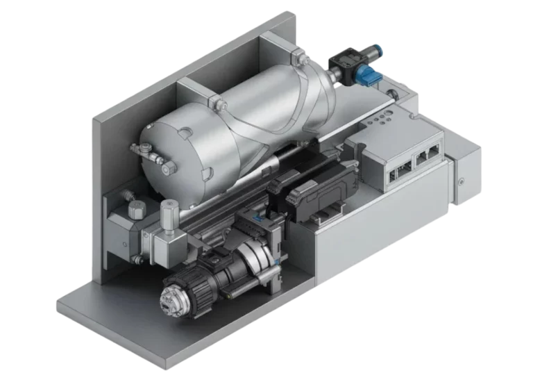 Module de pompe de précision 300 bar IRIAN MECATRONICS pour la recherche en microgravité.