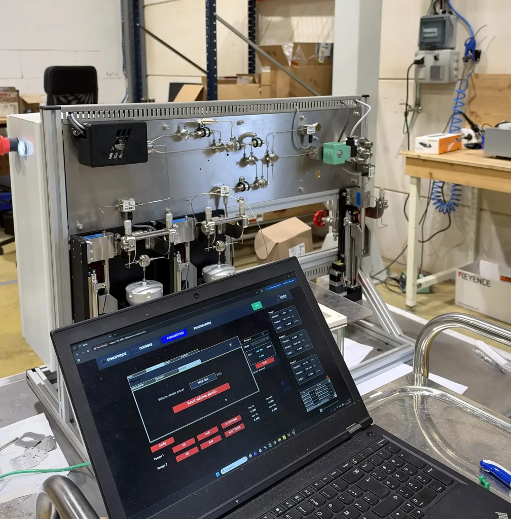 irian mecatronics banc essai pilotage logiciel