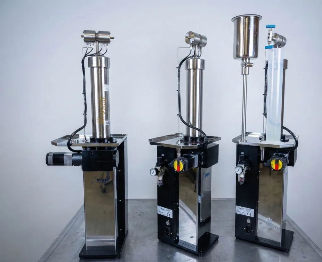 Pompe haute pression 300 mL après rétrofit complet dans l'atelier IRIAN Mecatronics